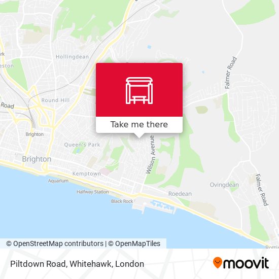Piltdown Road, Whitehawk map
