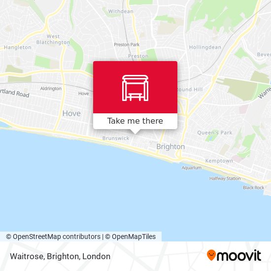 Waitrose, Brighton map