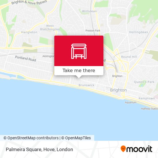 Palmeira Square, Hove map