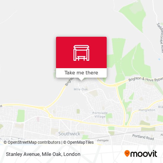 Stanley Avenue, Mile Oak map