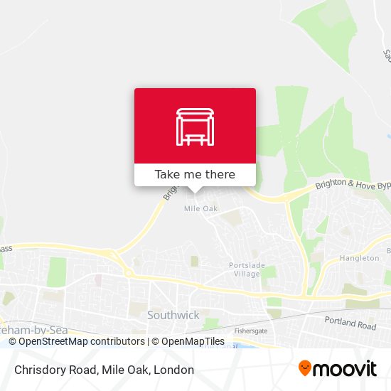 Chrisdory Road, Mile Oak map