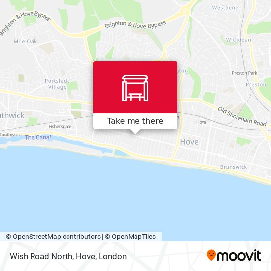 Wish Road North, Hove map