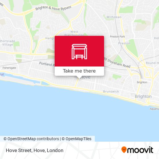 Hove Street, Hove map