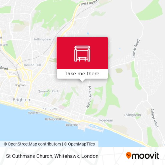 St Cuthmans Church, Whitehawk map