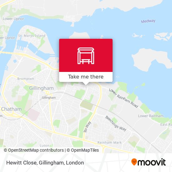 Hewitt Close, Gillingham map
