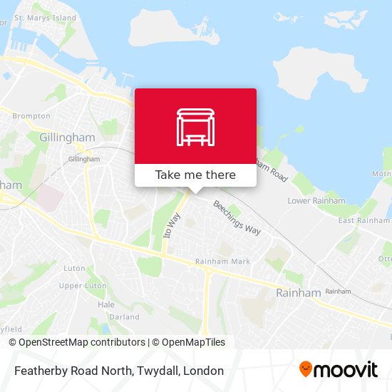 Featherby Road North, Twydall map