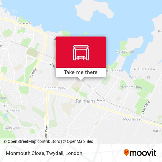 Monmouth Close, Twydall map