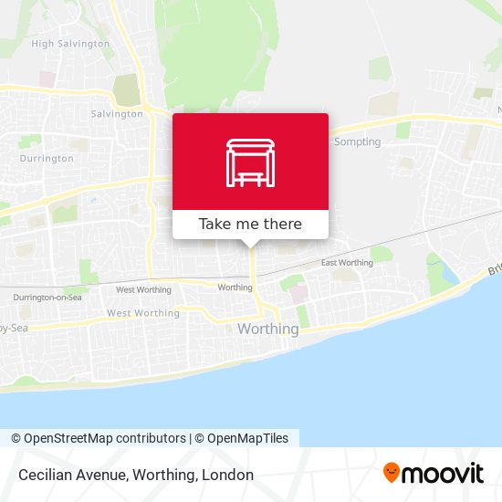 Cecilian Avenue, Worthing map