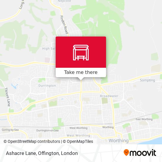 Ashacre Lane, Offington map