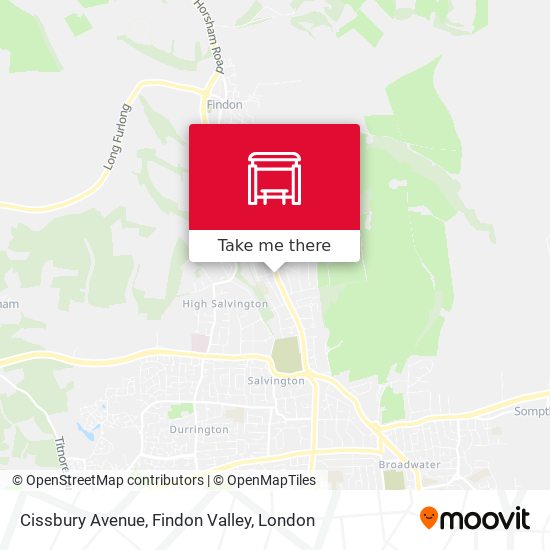 Cissbury Avenue, Findon Valley map