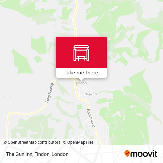 The Gun Inn, Findon map