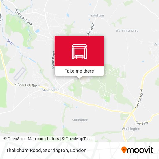 Thakeham Road, Storrington map