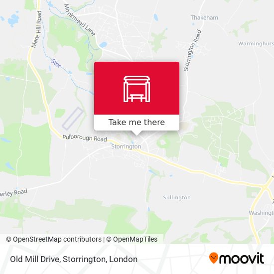 Old Mill Drive, Storrington map