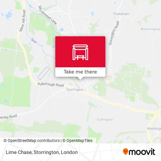 Lime Chase, Storrington map