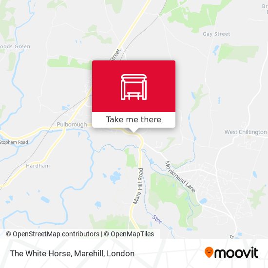 The White Horse, Marehill map