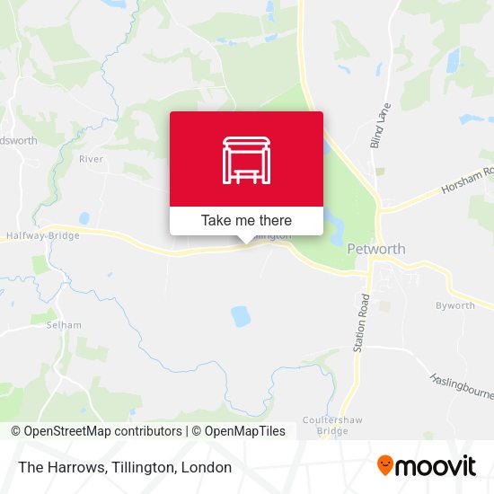 The Harrows, Tillington map