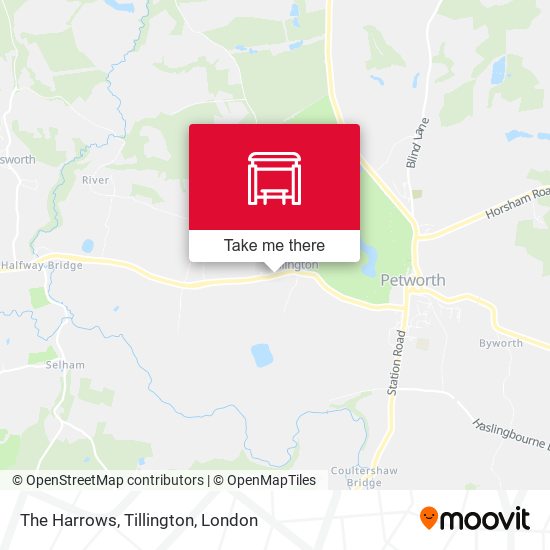 The Harrows, Tillington map