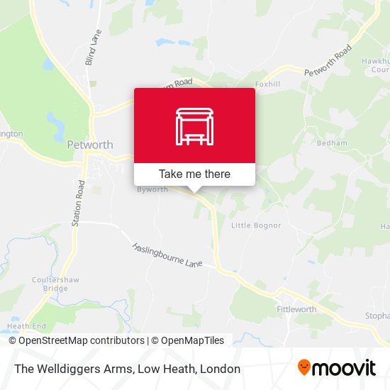The Welldiggers Arms, Low Heath map