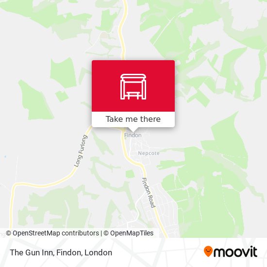 The Gun Inn, Findon map