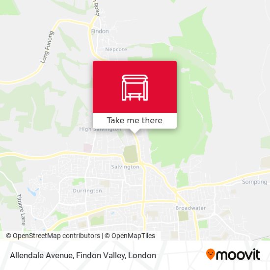 Allendale Avenue, Findon Valley map