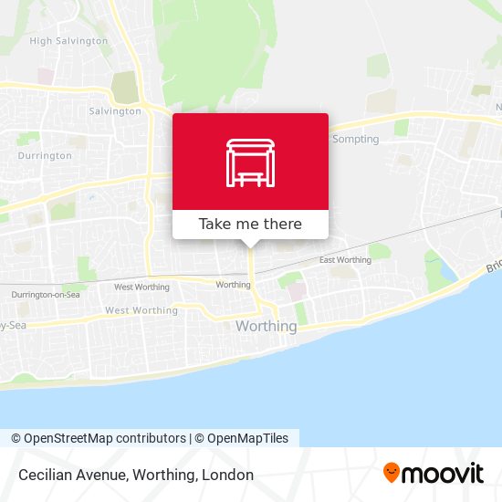 Cecilian Avenue, Worthing map