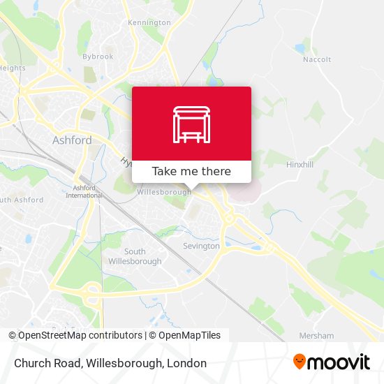 Church Road, Willesborough map