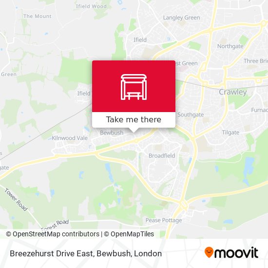 Breezehurst Drive East, Bewbush map