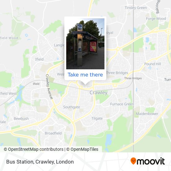 Bus Station, Crawley map