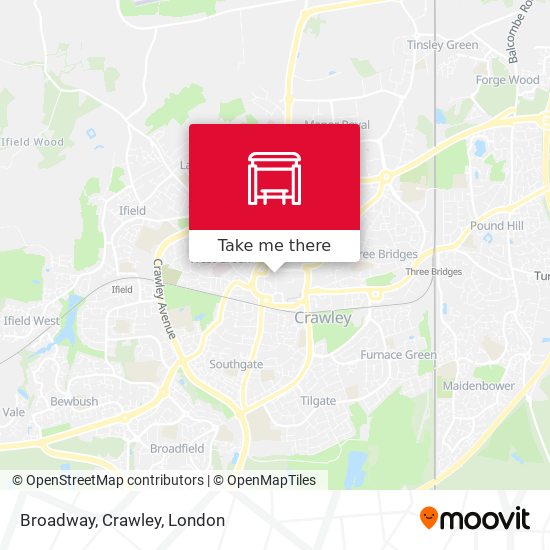 Broadway, Crawley map