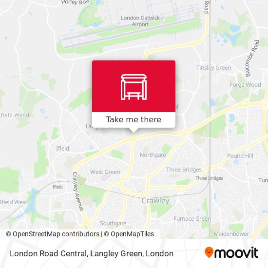London Road Central, Langley Green map
