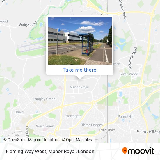 Fleming Way West, Manor Royal map