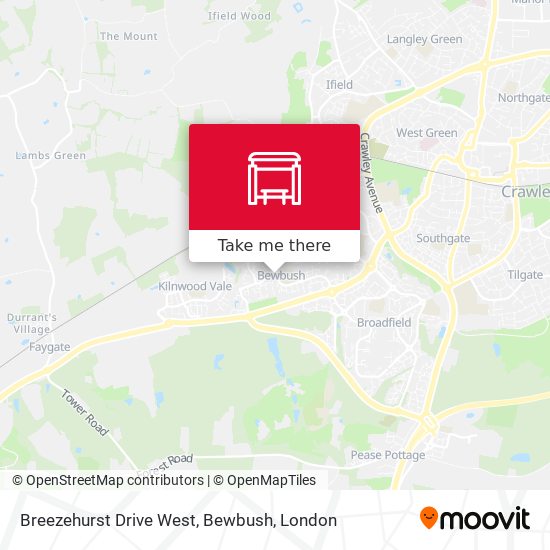 Breezehurst Drive West, Bewbush map