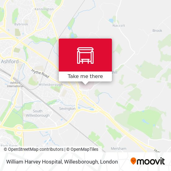 William Harvey Hospital, Willesborough map