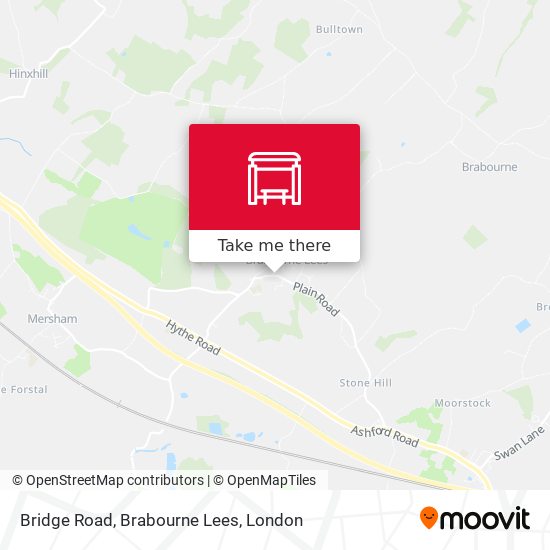 Bridge Road, Brabourne Lees map