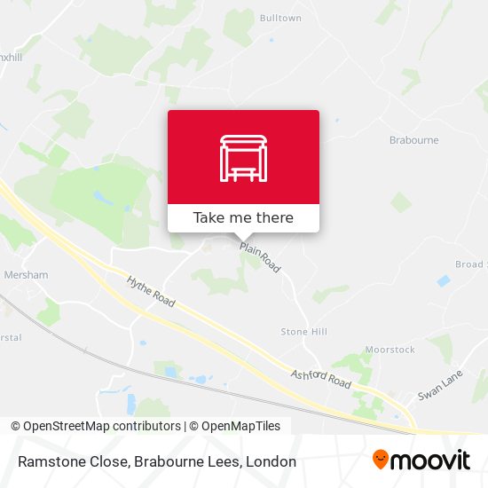 Ramstone Close, Brabourne Lees map