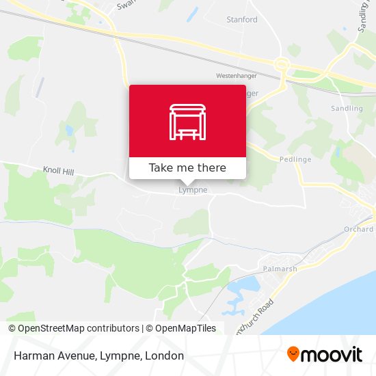 Harman Avenue, Lympne map