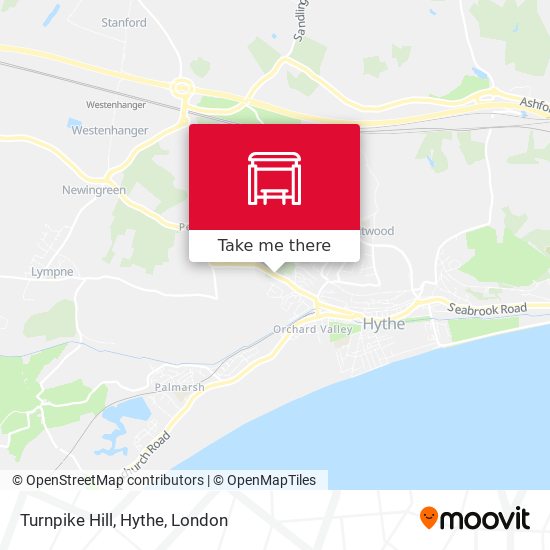 Turnpike Hill, Hythe map