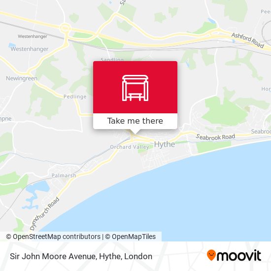 Sir John Moore Avenue, Hythe map