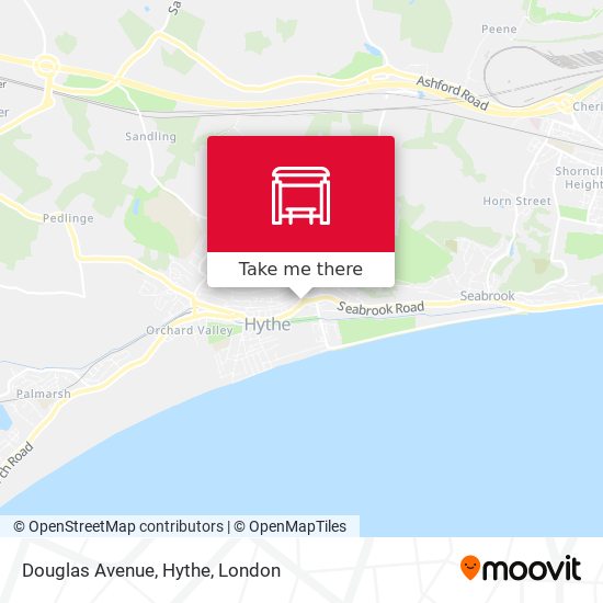 Douglas Avenue, Hythe map