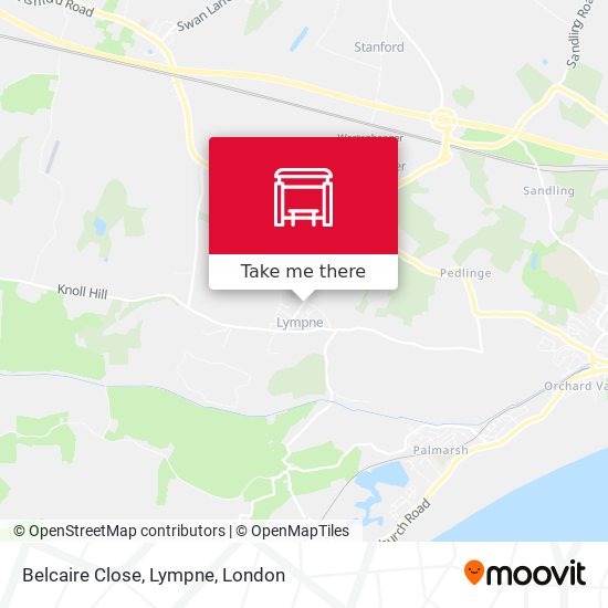 Belcaire Close, Lympne map
