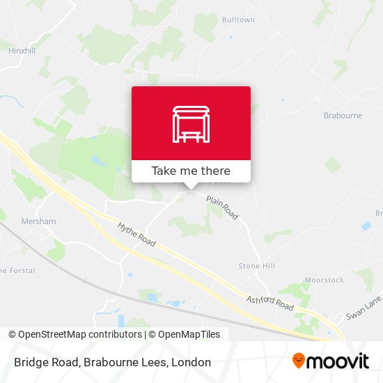 Bridge Road, Brabourne Lees map
