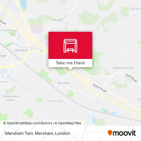 Mersham Turn, Mersham map