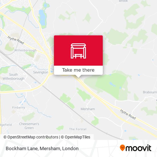 Bockham Lane, Mersham map