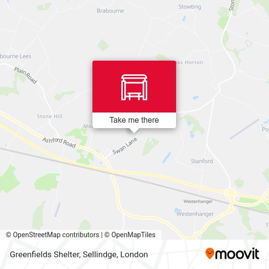 Greenfields Shelter, Sellindge map
