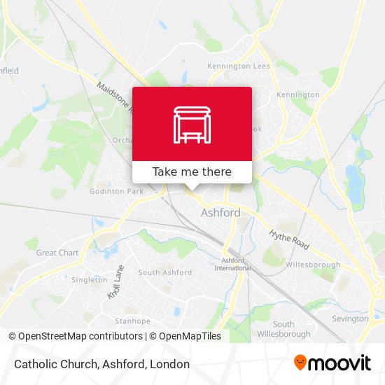 Catholic Church, Ashford map