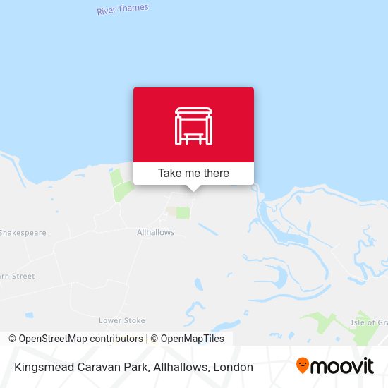 Kingsmead Caravan Park, Allhallows map