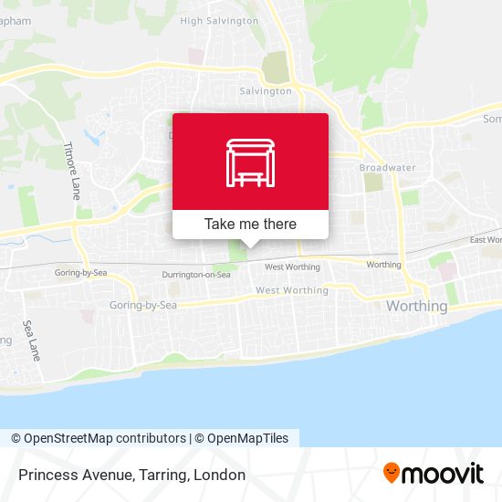 Princess Avenue, Tarring map