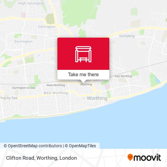 Clifton Road, Worthing map