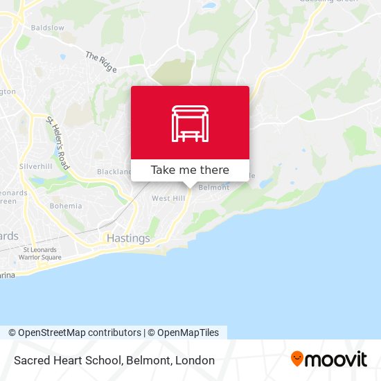 Sacred Heart School, Belmont map
