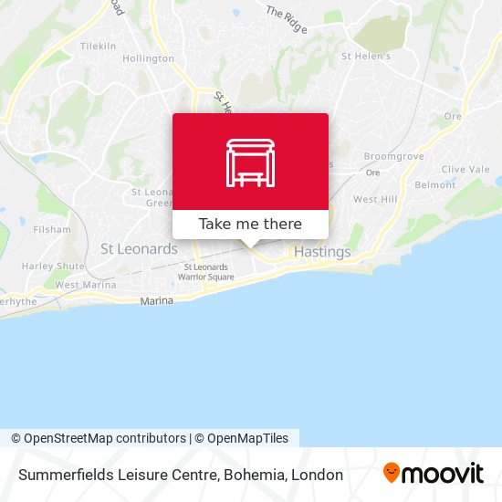 Summerfields Leisure Centre, Bohemia map